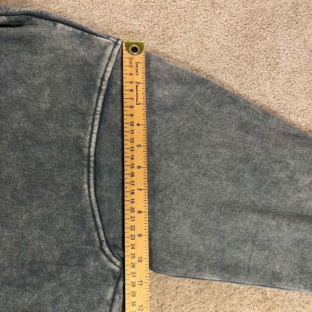 Zenana Hoodie Womens Large Gray Mineral Wash Oversized Fleece Pullover‎ - Picture 6 of 11